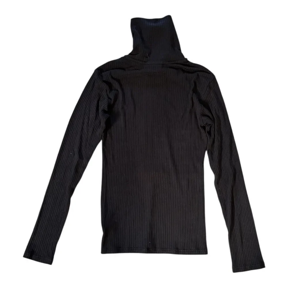 Varley Luella Fitted Half-Zip Pullover Size Small / Black Ribbed